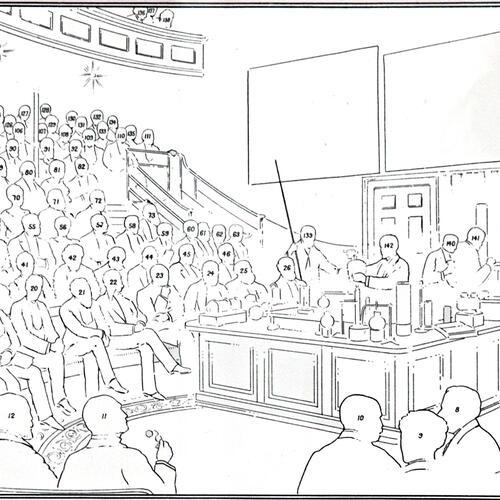 James Dewar lecturing on liquid hydrogen Royal Institution